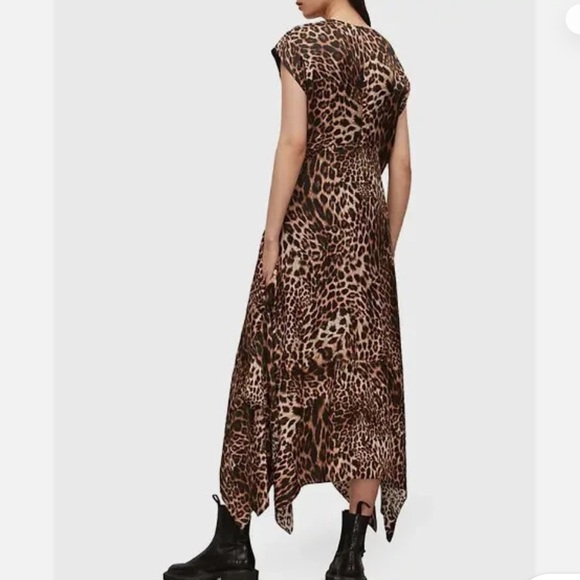 All Saints Dresses & Skirts - All Saints Gianna Leopard Print Woven Midi Dress